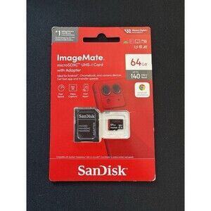 SanDisk 64GB Image Mate microSDXC UHS-I Card With Adapter SDSQUAB-064G NEW